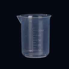 플라스틱 비이커 PP 50ml 계량컵 눈금표시 비커, 1개, 반투명