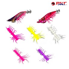 백경 노블리어 리얼새우다리 10개입 야광 팁런 에기 쭈꾸미 갑오징어 에기 야광 튜닝용 SG-839, 3개, L- UV 옐로우