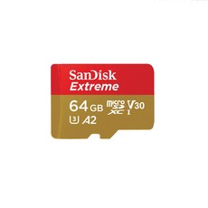 샌디스크코리아 공식인증정품 마이크로 SD카드 SDXC Extreme 익스트림 QXAH 64GB, 1개