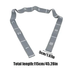 스트레치 스트랩 탄성 요가 스트레칭 다중 루프 물리치료용 필라테스 댄스 및 체조 운동용 유연성 밴드, 02 Gray