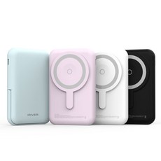 아이리버 거치형 고속충전 마그네틱 보조배터리 10000mAh C타입 IMS-H100, 화이트