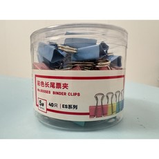 19mm 컬러 롱테일 클립 40p, 1개, 믹스컬러 (Mix Color)