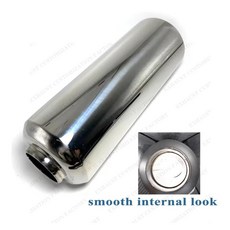 성능 배기 공명기 입구 출구 머플러 나선형 표면 시스템 자동차, 1개, 7. Smooth Surface A