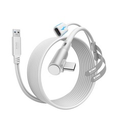 KIWI Design 18W Link 傳輸線丨相容於 Quest 3S/3/2/Pro/Pico 4 充電線, 白, 1套, KLW001