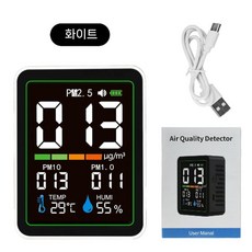 디아크몰 가정용 공기질 측정기 pm2.5 포름알데히드 이산화탄소 온습도기 고정밀 실내