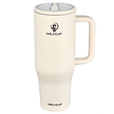 온리컵 스트로우 차량용 빨대용 고진공 대용량 텀블러 1000ml, 1개, 1L, 베이지 1개, 1L, 베이지