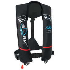 SHARK 자동팽창식 구명조끼 KC, 블랙(화이트)