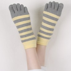 골져스토어 C97 씨구칠 여자 땀흡수 순면 100 향균 뽀송 스트라이프 발가락양말 3켤레