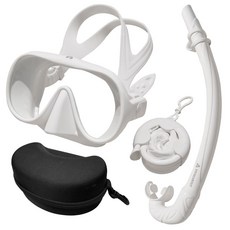 스윔어바웃 언더워터 스노쿨링 물안경 마스크, 화이트(UW-SNK-WH)