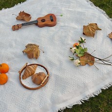 臺灣出貨春季露營毯帳篷防潮墊旅行徒步野營草地墊桌布午睡蓋毯戶外野餐墊, T型格白色,180x340