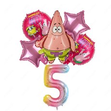 파티 선물 슬랩 풍선 식기 접시 어린이 팔찌 테이블보 장식 스폰지밥 가방 용품, balloon 1