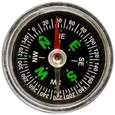 學生用指北針 指南針 英文版 直徑42mm 羅盤 露營 登山 compass 司南 野外求生 探險旅遊, 黑色, 1個