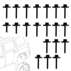 CyperFair 자동차 펜더 나사 20개 육각 헤드 범퍼 커버 펜더 라이너 볼트 녹 방지 안정화 패스너 부품 OEM# 11570498 쉐보레 GM 카마로 콜로라도 뷰익, CyperFair 자동차 펜더 나사 20개, 육각 헤드