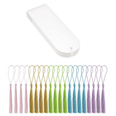 블랭크 투명 아크릴 북마크 20pcs 사각 공예 투명 아크릴 서적 20pcs 작은 책갈피 술, 그림처럼