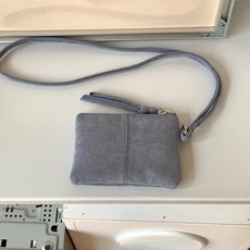 스웨이드 미니 목걸이 지갑 동전 파우치