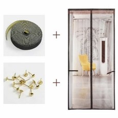 CEOSHOP 현관방충 출입구모기장 문 모기장(100X210CM) (브라운), CEOSHOP 현관방충 출입구모기장 문 모기장(100X