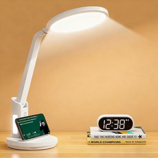 호밍사이 스탠드조명 LED 스탠드 책상스탠드 독서등 화장대조명 USB 플러그 앤 플레이, 화이트