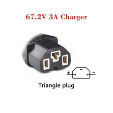 AC100-240V 리튬 배터리 고속 충전기 스쿠터 이온 셀 삼각형 플러그 스마트 16S 67.2V 3A, [03] UK, 05 Triangle Plug, 1개