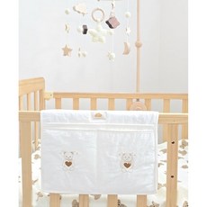 잉구름 베드포켓 유모차걸이 기저귀수납 가방 (kc인증/무형광/순면100%), 화이트, 300개