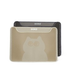 【Abao】OKI雙層水洗貓砂墊 超大尺寸 貓咪落砂 EVA 特大貓砂墊 75x55cm 90x60cm, 奶茶色, 1個