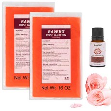 RAQEHO 손발용 파라핀 왁스 - 32온스 리필 10ml 로즈 에센셜 오일 블록 핫 핸드 풋 케어 스파 목욕 흡수 건조 균열 각질 제거 관절