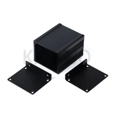 알루미늄 인클로저 504080mm 통합 방수 실버/그레이/블랙 박스(귀 포함) 전자 DIY 하우징 장비, 02 50X40X60mm Black W