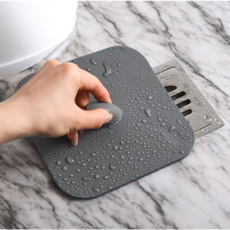 하수구 악취 방지 실리콘 패드 방충 역류 방지 화장실 주방 배란다 배수구 덮개, 그레이