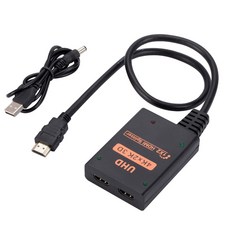 4K X 2K HDMI 분배기 IN 2 OUT HDMI 호환 AUDEO 비디오 분배기 어댑터 XBOX 호환용 PS4 DVD HDTV PC 노트북 용 X2 비디오 분배기, 1개