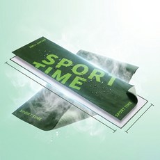 [런런피티] 스포츠 쿨타올 땀흡수 냉감 수건 세트, 3개, 그린