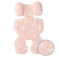 推車透氣坐墊 3D抗菌立體蜂巢式透氣涼墊 - 通用型汽座/餐椅涼墊, 粉鵝(粉櫻), 1個