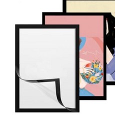 A6 붙이는 액자 자석프레임 커버 사진 그림 엽서