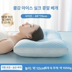 픽앤고 냉감필로우 여름바디필로우 냉감바디필로우 냉베개 냉감베개 쿨베개, 블루 고상형 1단계 2.0Pro A