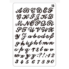 字母數字簍空模板 B50-0015 繪畫塗鴉DIY, 1個
