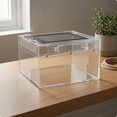 아크릴 파충류 사육장 전면 개방형 테라리움 동물 집 투명, 1개, 2. Pc02l Thickened