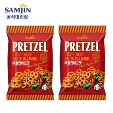 삼진CNF 미니 프레첼 매콤한비프맛 85g, 70g, 2개