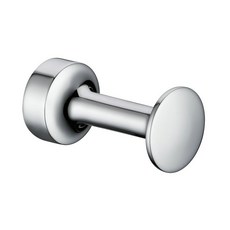 黃銅壁掛鈎 單勾設計 免打孔安裝 門後掛衣架 輕奢衣帽鈎 試衣間收納 牆壁掛勾 簡約風格, 1個, 鍍鉻色