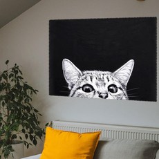 대형 패브릭 포스터 빼꼼 고양이 S, 본상품