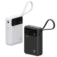 모루이 65W 20000mAh PD PPS MT-65 대용량 초고속충전 보조배터리, 블랙