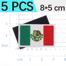 쿠쿠스토어 5/1 조각 이탈리아 국기 수 놓은 패치 후크 & 루프 어깨 배지 의류에 대한 아플리케, 03 5 Pieces 8x5cm B