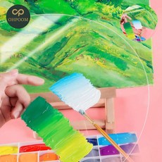 [픽앤] 아크릴팔렛트 물감파렛트 투명팔레트 투명 아크릴 팔레트 30x40cm 타원형