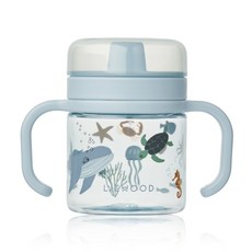 Liewood 兒童吸管杯 Kylo&Pavia 280ml 海洋生物圖案, Kylo 海生物, 1個