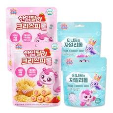 프린세스 캐치티니핑 한입 딸기 크리스피롤 40g + 캐치티니핑 자일리톨 40g 세트, 1세트, 80g, 한입 딸기 크리스피롤+자일리톨