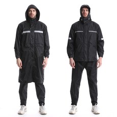드라이마스터 오토바이 우비 남자 라이더 비옷 배달 캠핑 낚시 우의 상의 하의, 하의 블랙