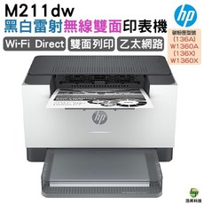 HP LaserJet M211dw 智慧雙面黑白雷射無線網路印表機