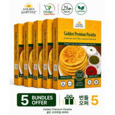 Golden Harvest 프리미엄 파라타 golden premium paratha, 5개, 400g