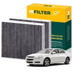 하이필터 쉐보레 말리부 활성탄 자동차 에어컨필터, 2개, 말리부 (8세대 V300) HI-H008