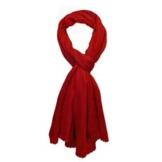 Ayurvastram 부드러운 거즈 우븐 퓨어 캐시미어 스카프 랩 스톨 71.1x203.2cm28x80인치 네이비 141042, 스칼렛