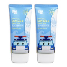 아가애 로보카폴리 썬밀크 FRESH SPF50+ / PA++++, 2개, 80ml