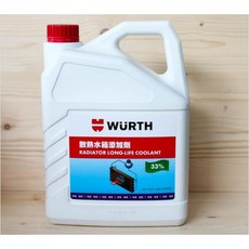 公司貨 德國 福士 WURTH 散熱水箱添加劑 33% 1加侖 水箱精 冷卻器防凍劑 4L, 1個, 超取 限購1瓶