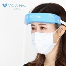 국산 베가뷰 길이조절 페이스쉴드 투명마스크[CE인증 FDA등록], 1개, 투명